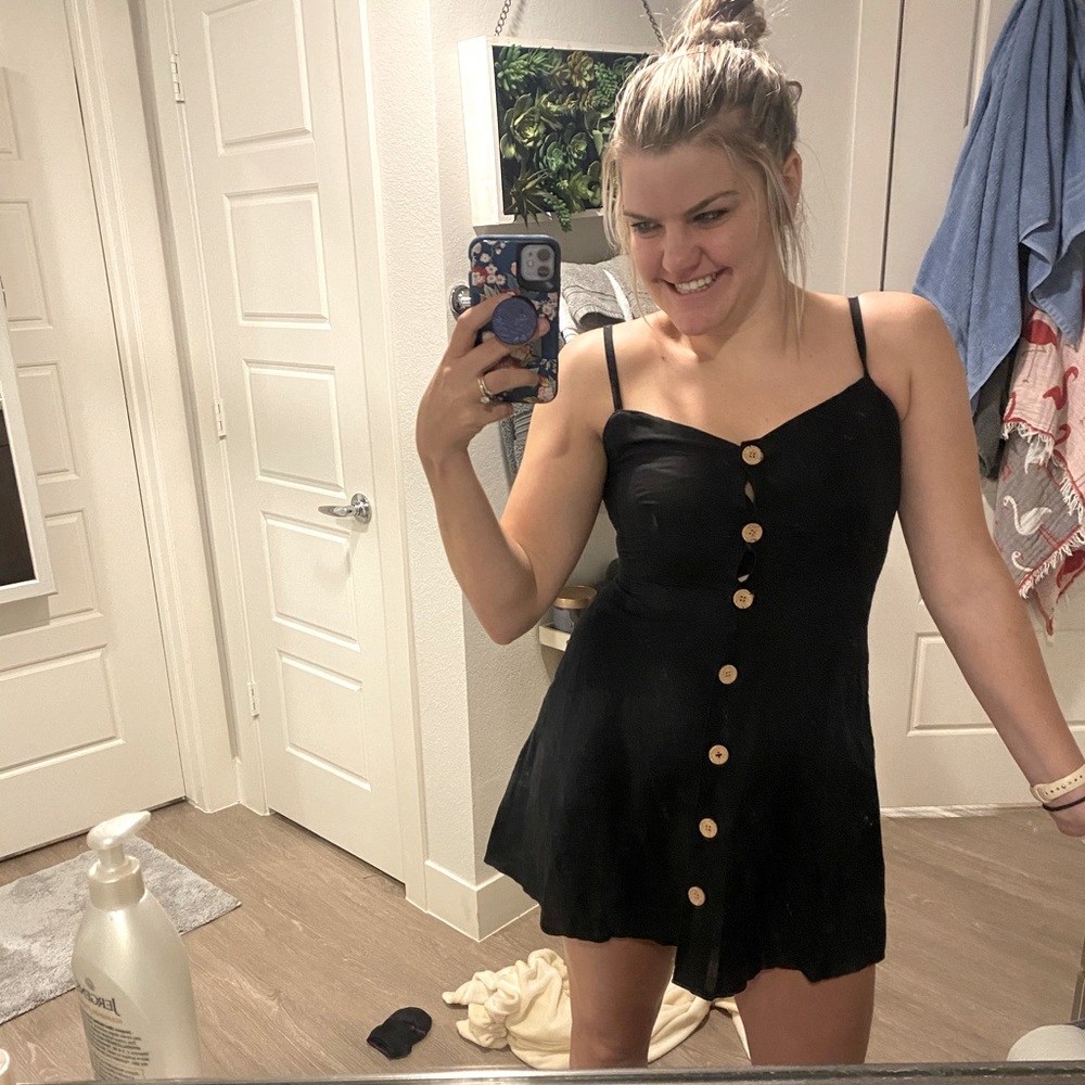 Urban Outfitters button down black sundress